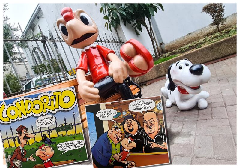 El cómic de "Condorito" mostró en su última edición el robo de la estatua del plumífero en Concepción.