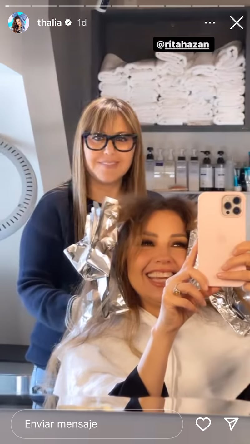 Thalía cambio de look.