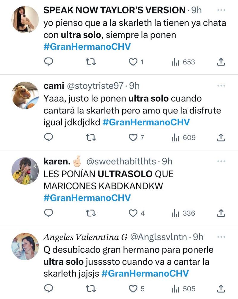 Usuarios de Twitter reaccionaron a Skarleth cantando "Ultra Solo"