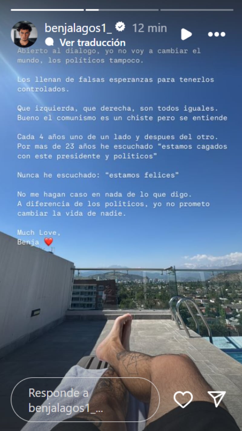 Historia de Benjamín Lagos | Fuente: Instagram