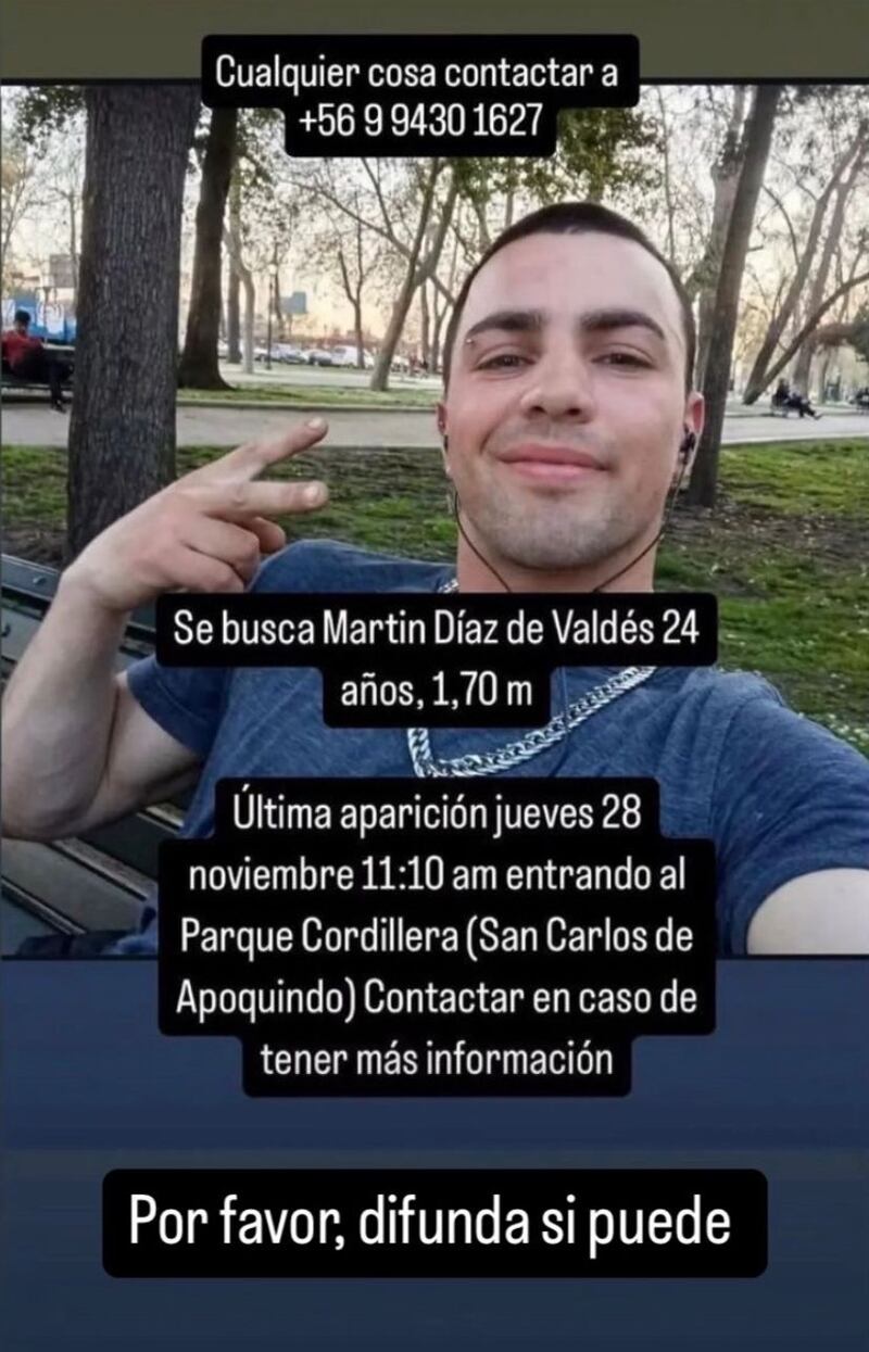 Buscan a joven desaparecido en San Carlos de Apoquindo: habría ingresado al Parque Cordillera