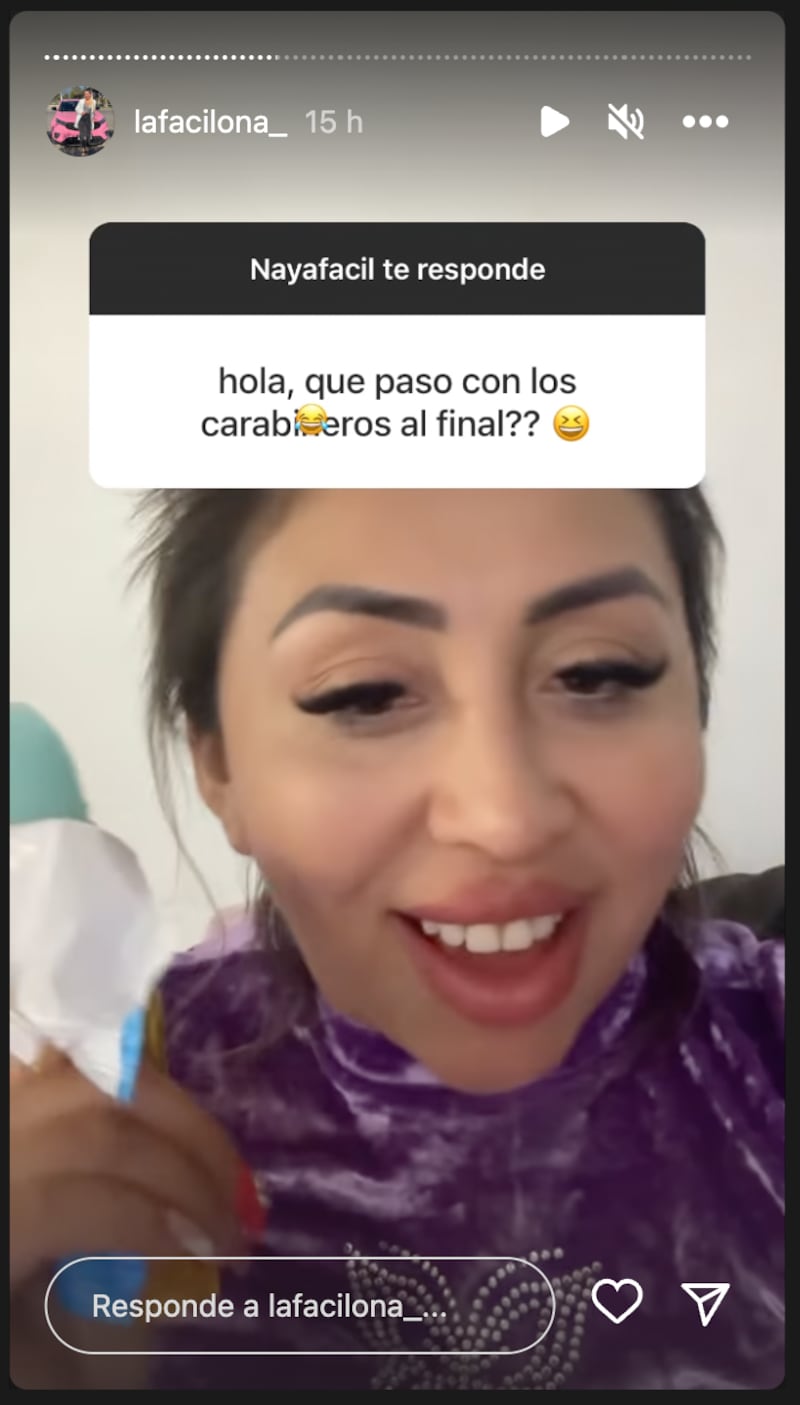 Historias de Naya Fácil | Fuente: Instagram