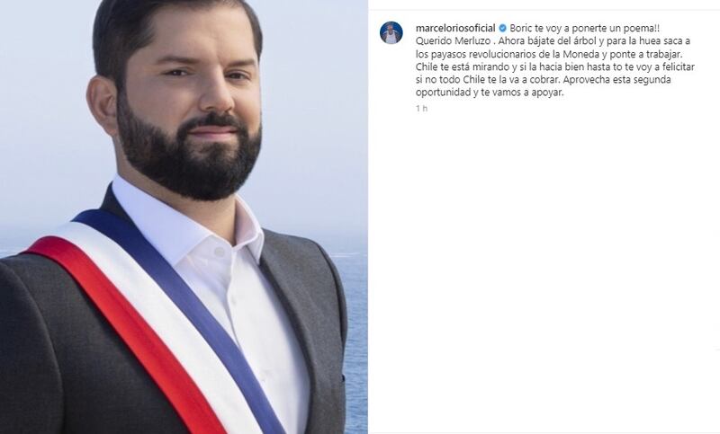 El retirado tenista profesional le escribió un duro mensaje al Presidente Gabriel Boric en sus redes sociales.