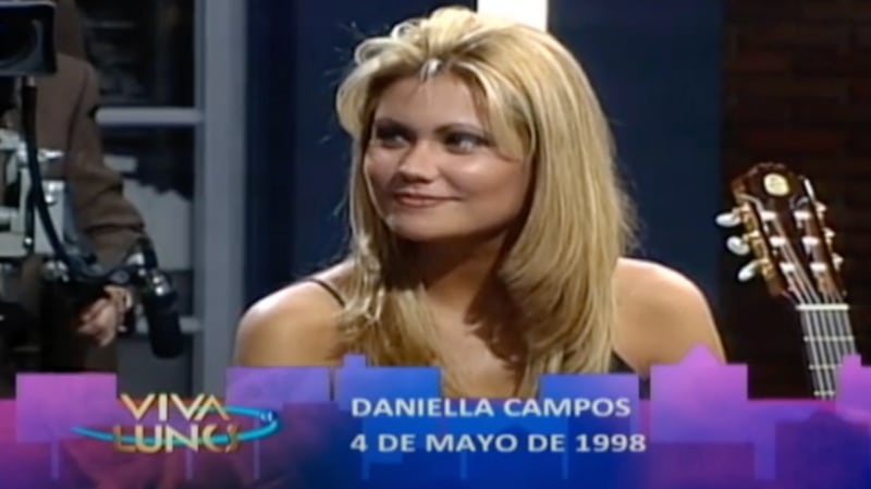 Daniella Campos en 1998 | Captura: Viva el Lunes de Canal 13