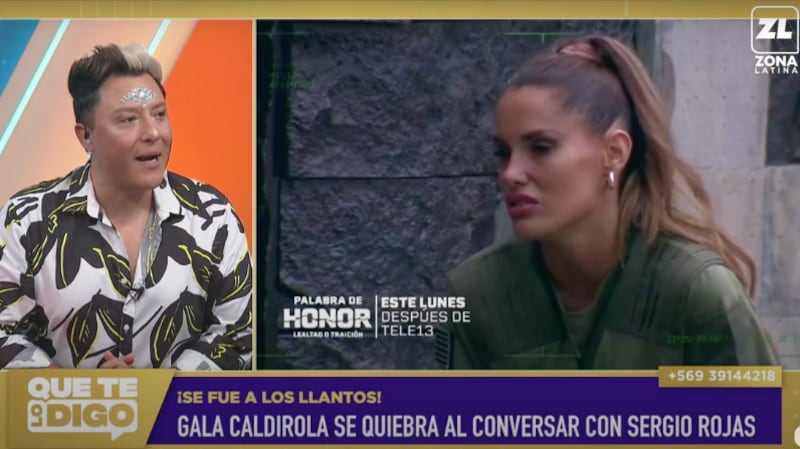 Sergio Rojas y Gala Caldirola |.Captura: Que te lo digo de Zona Latina