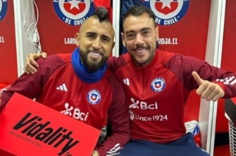 Los seleccionados chilenos, Arturo Vidal y Matías Catalán.