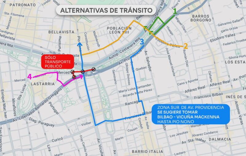 Proyecto Nueva Alameda: Anuncian desvíos y cortes de tránsito por comienzo de obras que transformarán Plaza Italia