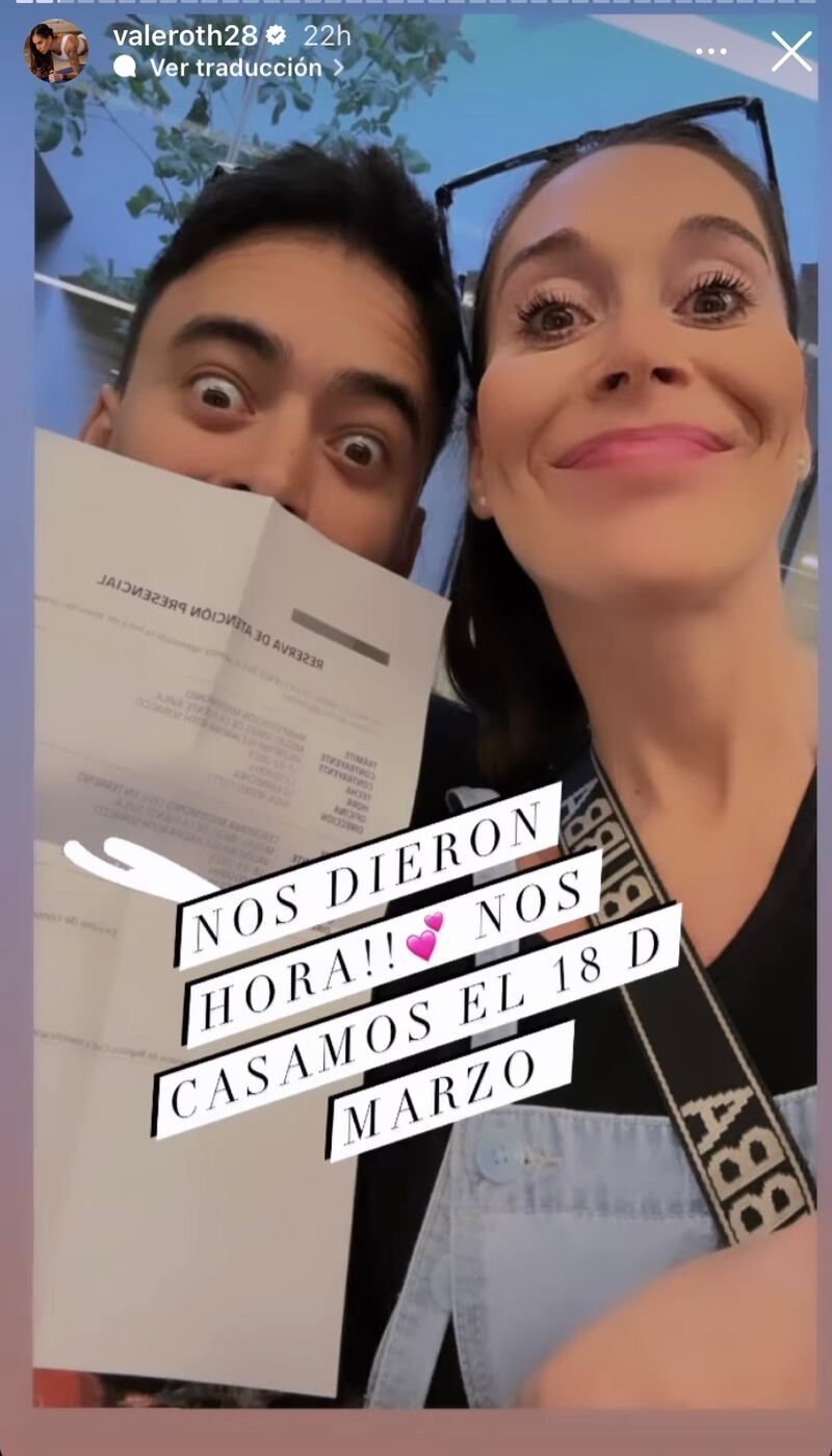 Historia de Valentina Roth | Instagram