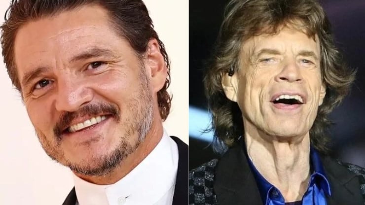 Pedro Pascal y Mick Jagger