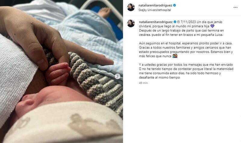 La influencer nacional sigue hasta hoy internada en un hospital de Dinamarca tras el nacimiento de su primer bebé.