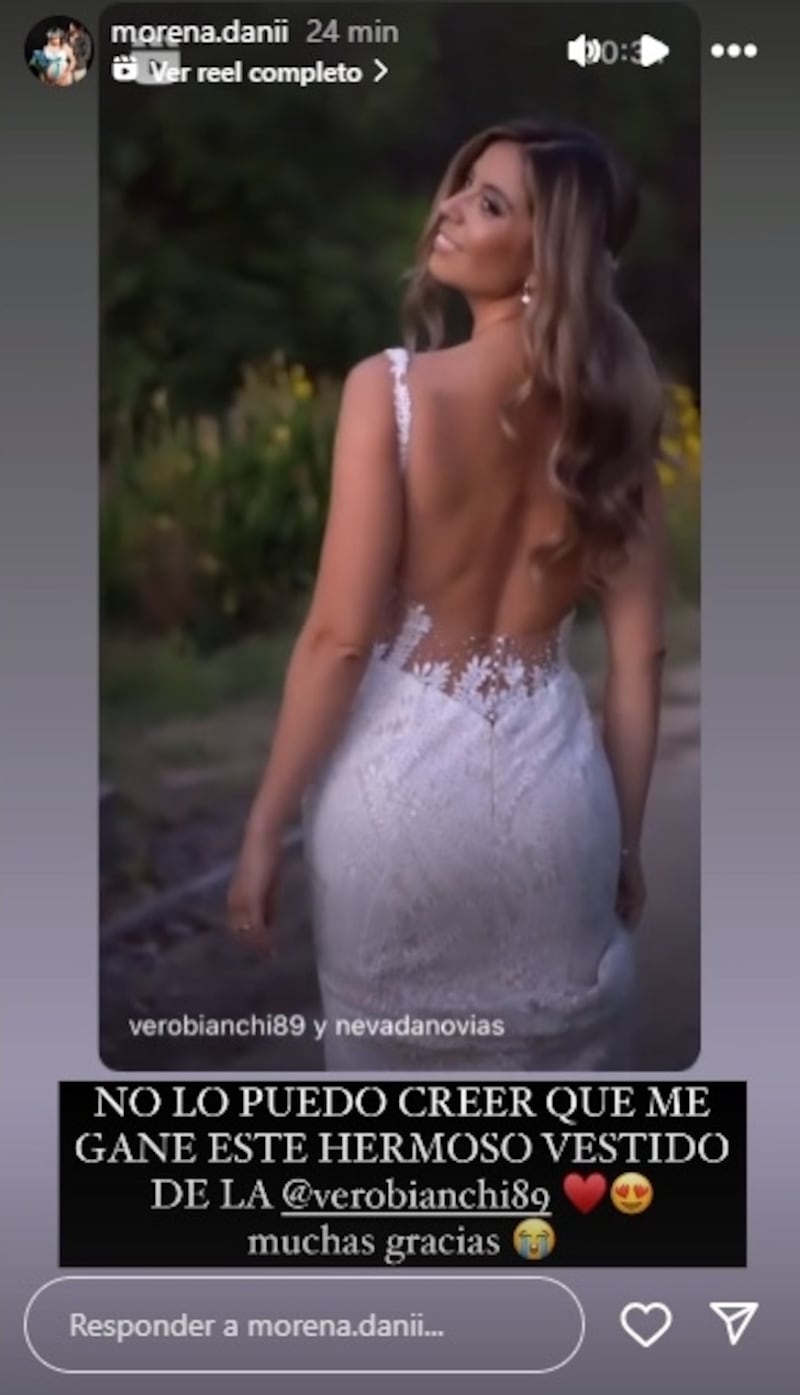 La ganadora del vestido de novia de Verónica Bianchi fue Daniela Naranjo, quien se casará a fines de marzo con su pareja de hace ocho años.