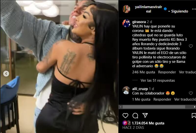 Critican a Yailin y Tekashi