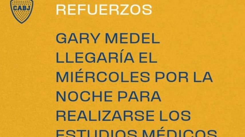 Boca Juniors confirma la llegada de Gary Medel.