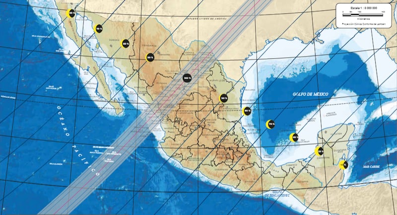 Este 8 de abril de 2024 tendremos un histórico eclipse solar que será visible en distintos puntos de México. Conoce los horarios de algunas ciudades.