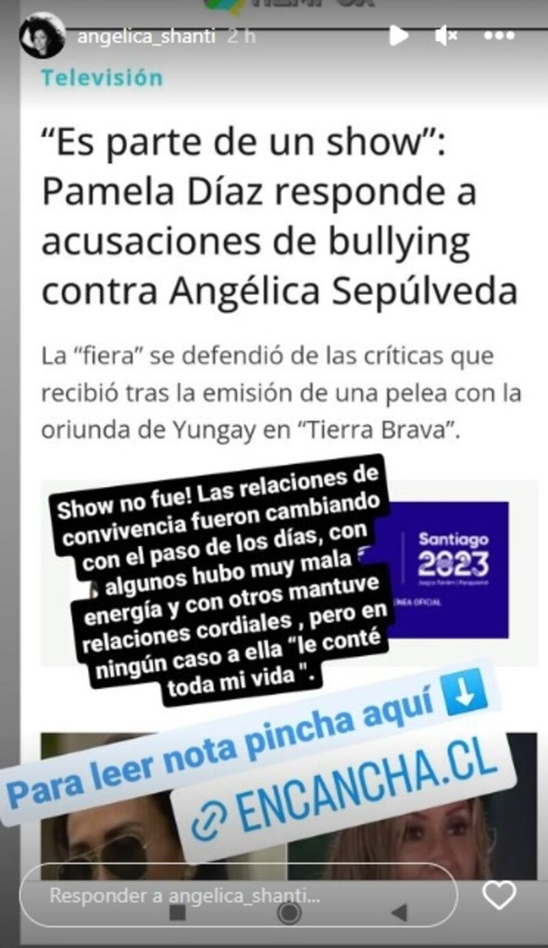 La exparticipante del reality de Canal 13 salió esta tarde en sus redes sociales a desmentir ser amiga y fan de Pamela Díaz.