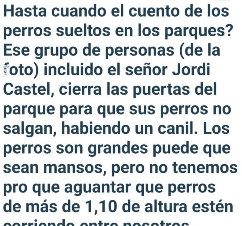 Reclamo de vecino contra Jordi Castell