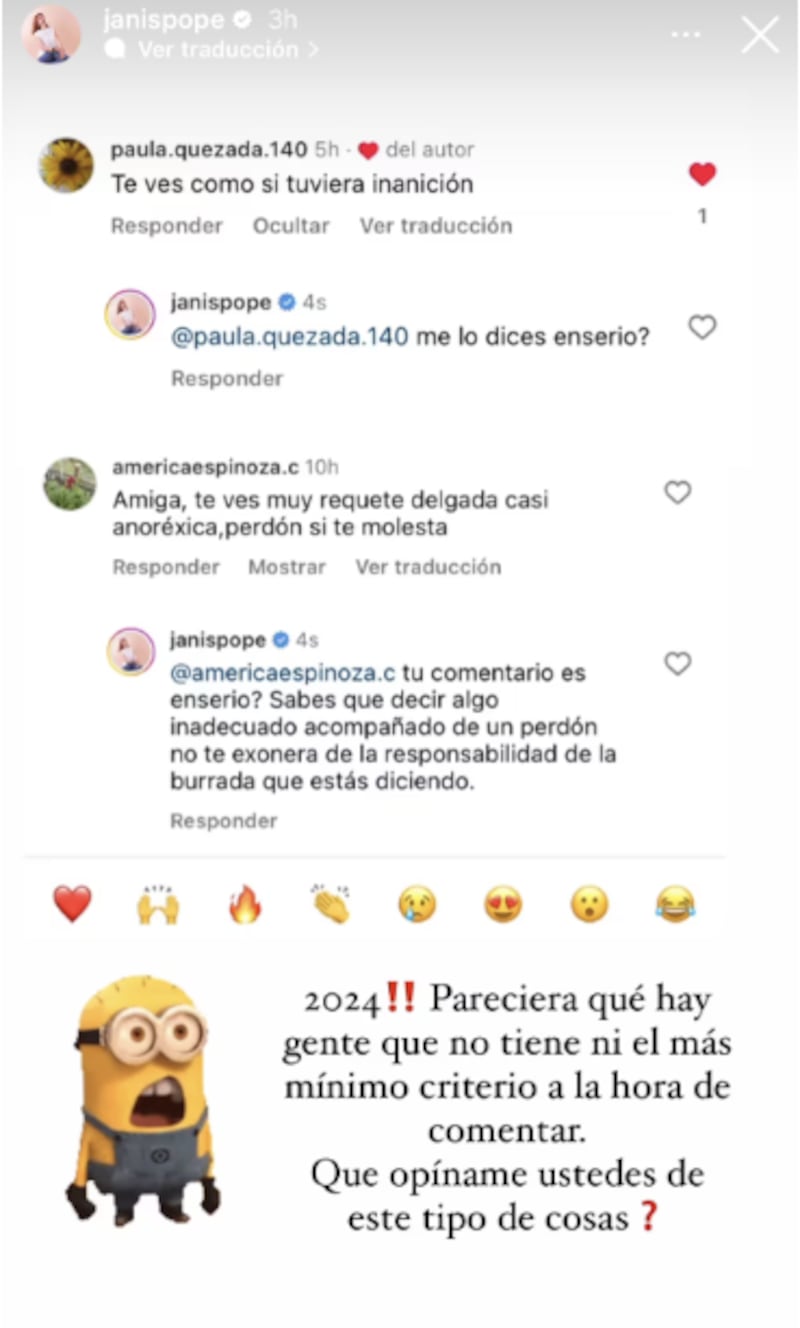 Historia de Janis Pope | Instagram