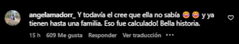 Comentario de Instagram | Lisandra Silva y Raúl Peralta