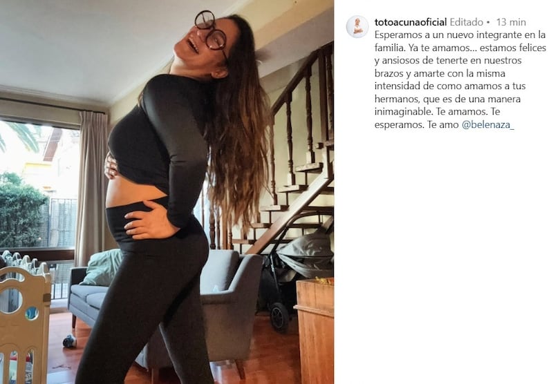 El humorista confirmó el nuevo embarazo de su pareja, la también comediante Belén Mora.