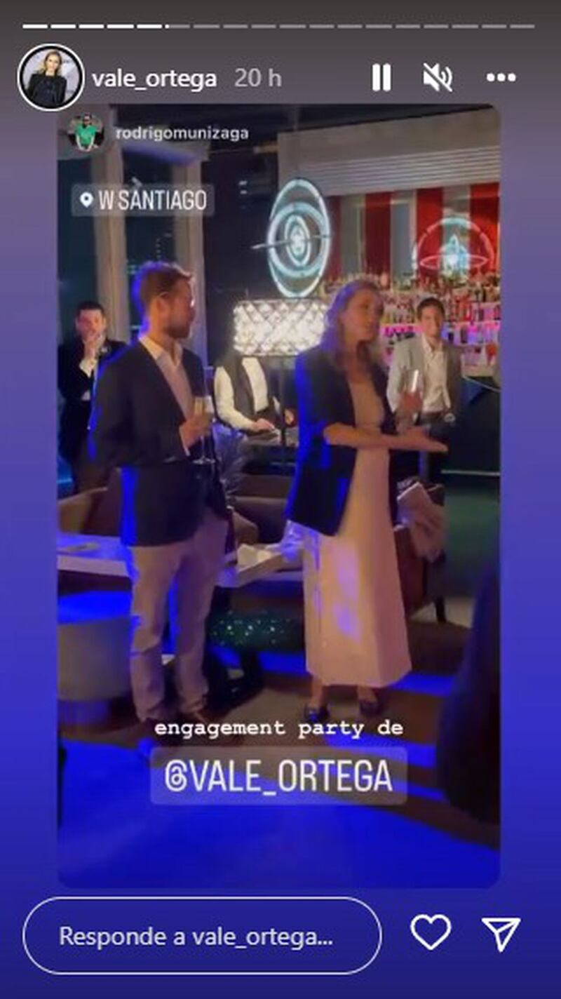 Historia de la fiesta de compromiso de Vale Ortega | Fuente: Instagram