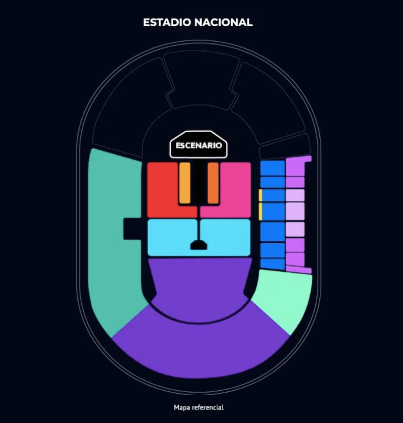 Shakira en el Estadio Nacional, precio de las entradas y ubicaciones