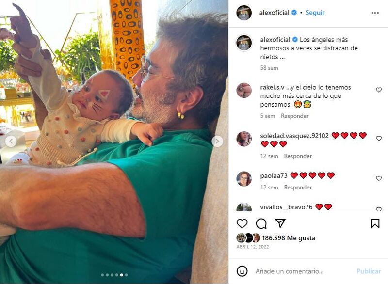 Alejandro Fernández es un abuelo cariñoso y entregado