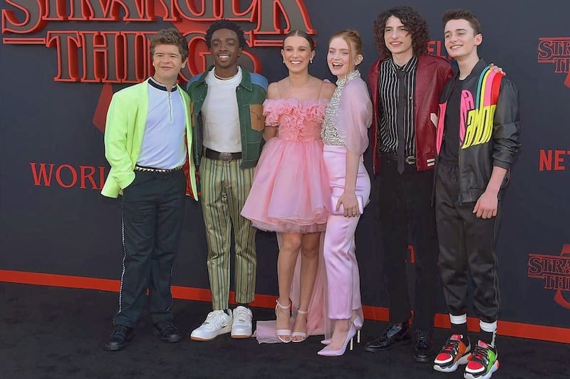 Parte del elenco de protagonistas de la serie "Stranger Things".