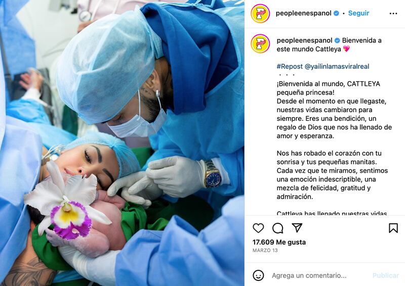 Anuel AA y Yailin 'La más Viral' dan la bienvenida a su hija Cattleya