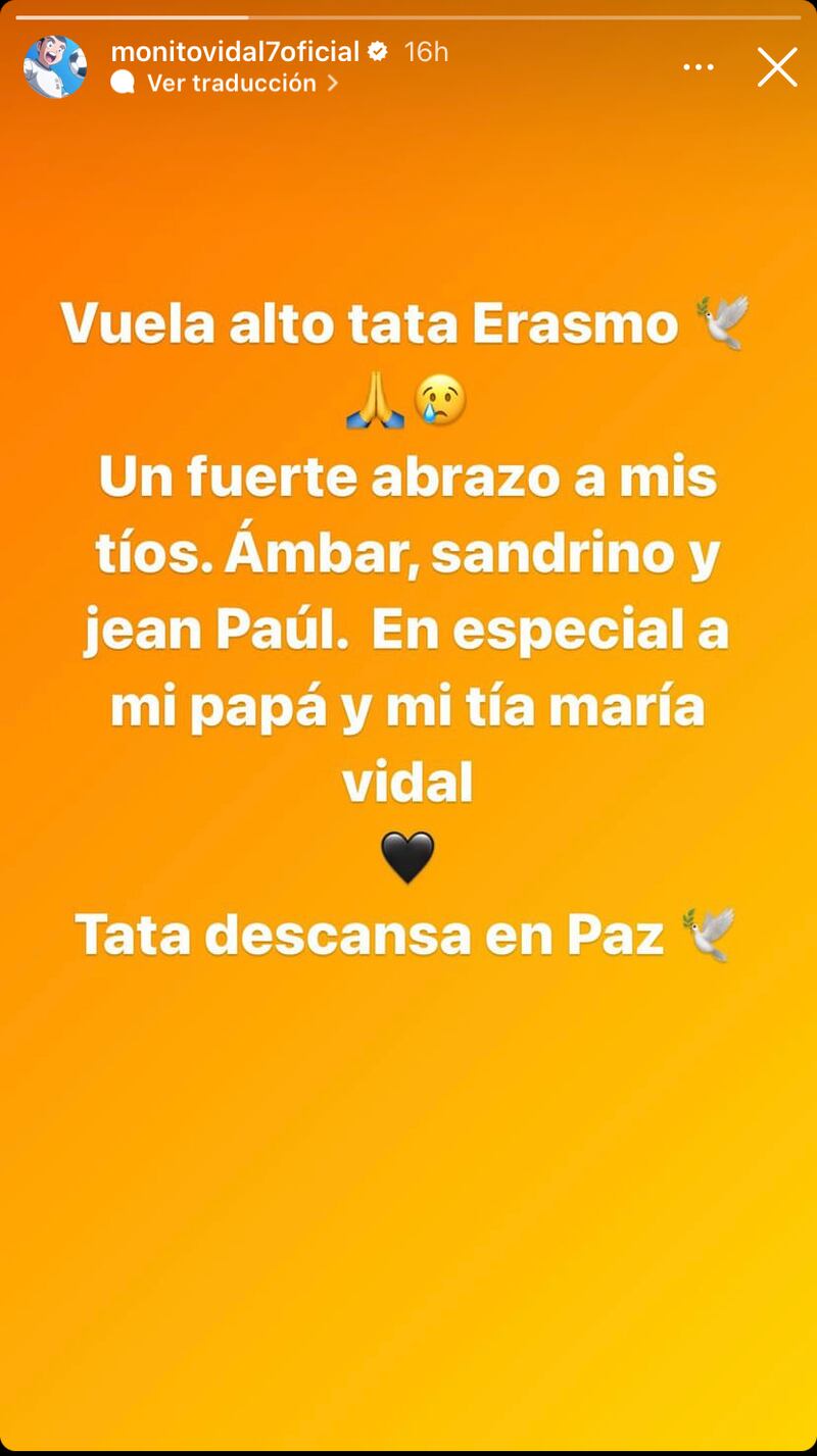 Historia de Monito Vidal | Instagram