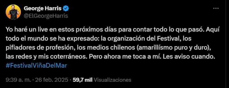 El humorista se defendió de su fracaso en el Festival de Viña del Mar.