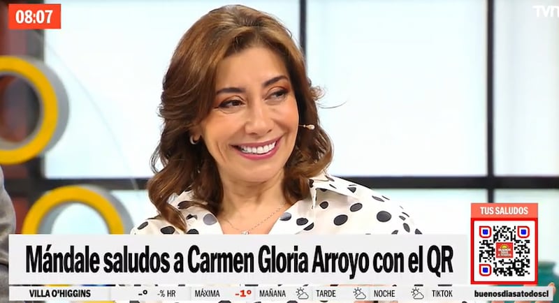 Carmen Gloria Arroyo acompañará a Godoy en el matinal de TVN. Captura de pantalla