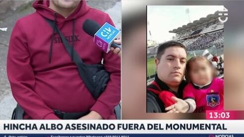 Tanto su hermano como un sobrino reconocieron en el noticiario de CHV la tragedia que provocó el asesinato del hincha de Colo Colo en la previa al partido del Cacique con Universitario.