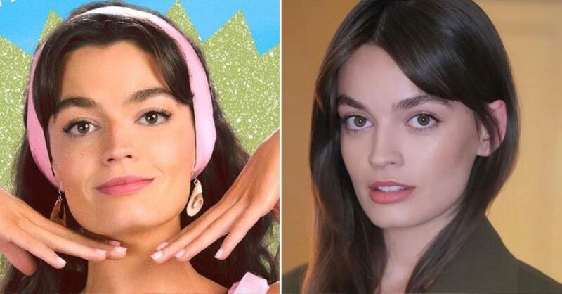 Emma Mackey en 'Barbie' y en la vida real