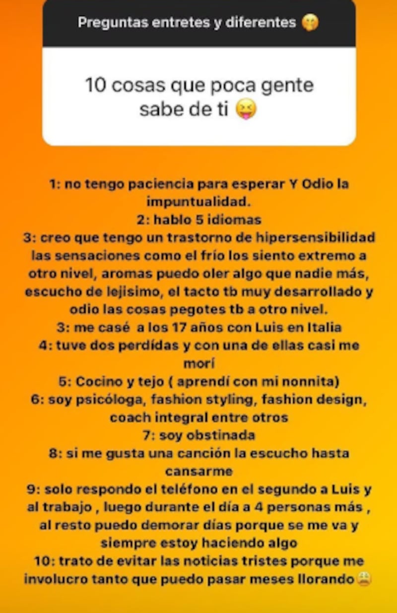 Coté López respondió preguntas de sus seguidores en Instagram. Captura de pantalla