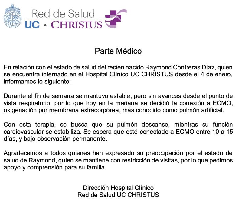 Parte médico de Raymond