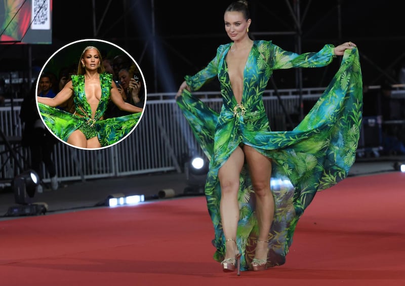 Kika Silva desfiló en la Gala de Viña con el histórico vestido de JLO: el más buscado en Google