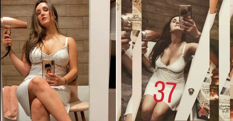 Dulce María presumiendo su figura a los 37 años