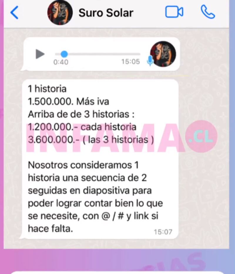 Revelan que Ivette Vergara cobra 500 mil pesos por historias de Instagram.