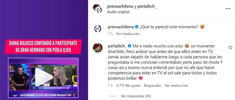 Perla expuso conflicto con Linda Marcovich. Captura de Instagram