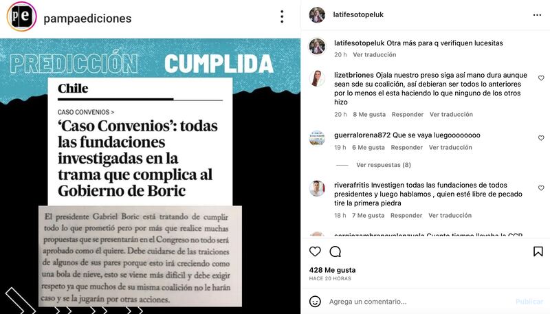 Predicción de Latife Soto | Fuente: Instagram