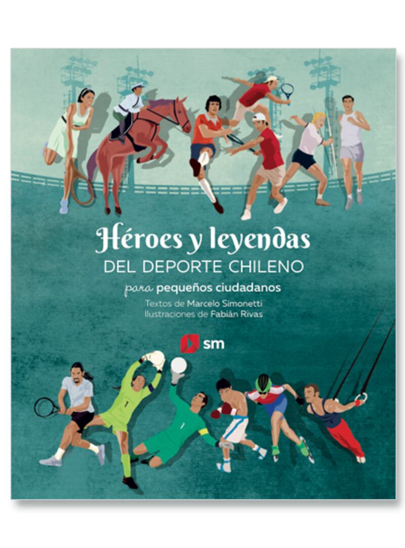 La portada del libro "Héroes y Leyendas del Deporte Chileno"