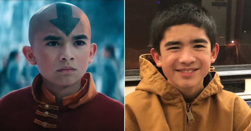 Gordon Cormier en 'Avatar: la leyenda de Aang' y en la vida real