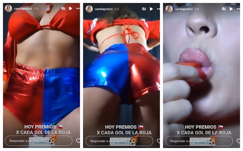 La exmilitante de Apruebo Dignidad publicó una promoción erótica con motivo del debut de Chile en Copa América.