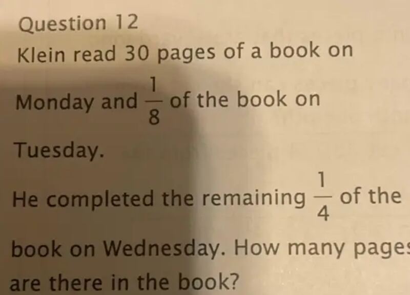 El examen de matemáticas que dejó perplejo a todos en Reddit