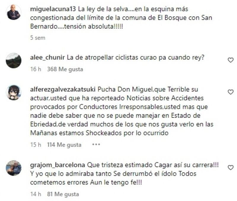 El periodista de Canal 13 fue duramente criticado al protagonizar un accidente de tránsito en contra de unos ciclistas, y posteriormente intentar darse a la fuga por encontrarse ebrio.