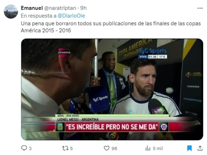 Muchos hinchas chilenos y de otros países respondieron a la publicación de Olé en favor de Perú.