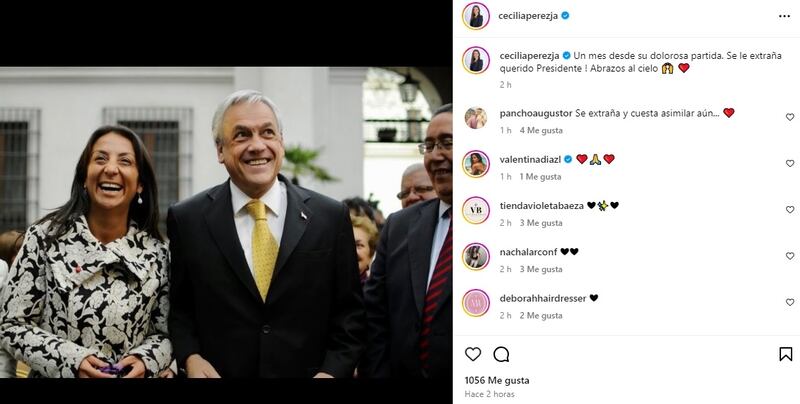 La actual directiva de Azul Azul y exministra en el segundo gobierno de Sebastián Piñera le dedicó este miércoles una sentida publicación en sus redes sociales al fallecido mandatario.