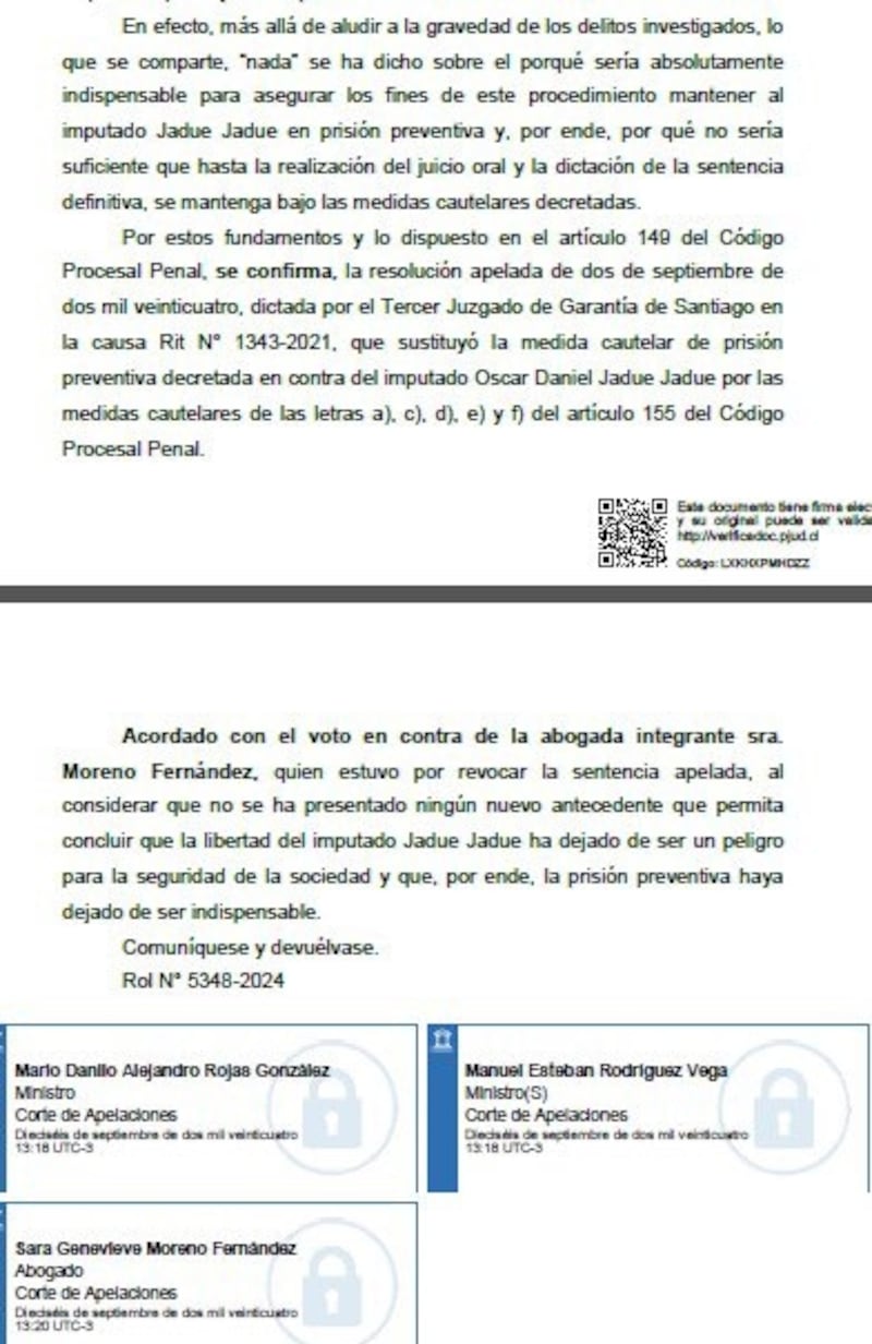 La Corte de Apelaciones de Santiago rechazó la solicitud de la Fiscalía, de modificar las cautelares de arresto domiciliario total del exalcalde de Recoleta.