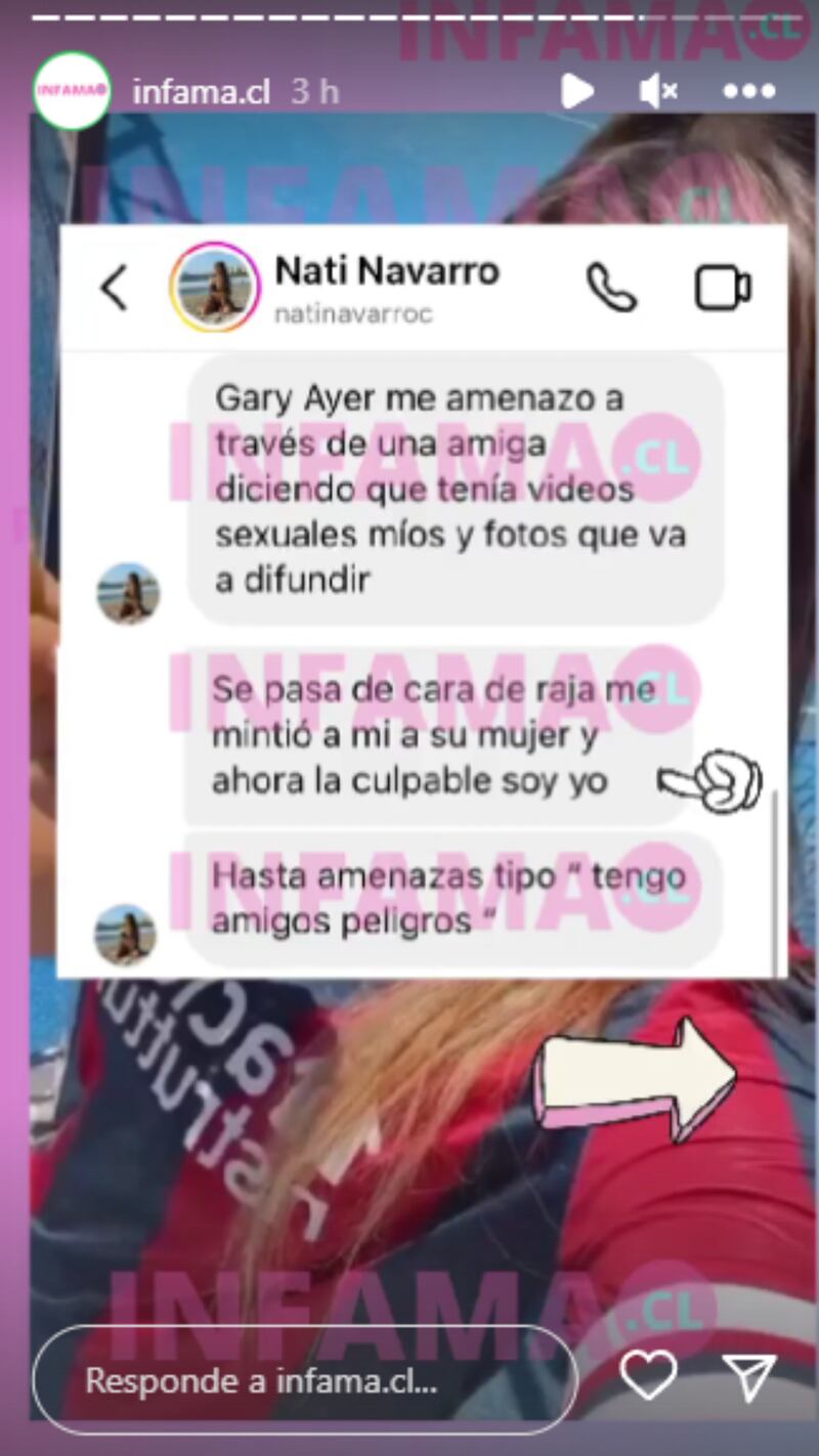 Historias de Infama sobre Gary Medel | Fuente: Instagram