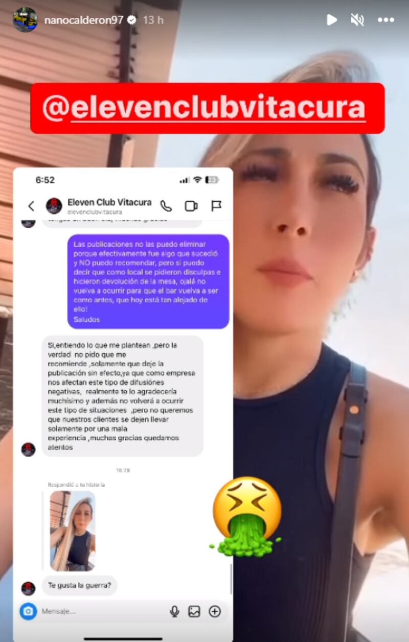 Hernán Nano Calderón, hijo de Raquel Argandoña, relató la pésima experiencia que tuvo en un restaurante del sector oriente, acusando que, tras una larga espera, recibió un plato de salmón con claros signos de descomposición y que hubo una respuesta negligente de parte de la administración quienes, más encima les cobró la cuenta completa de casi cien mil pesos.